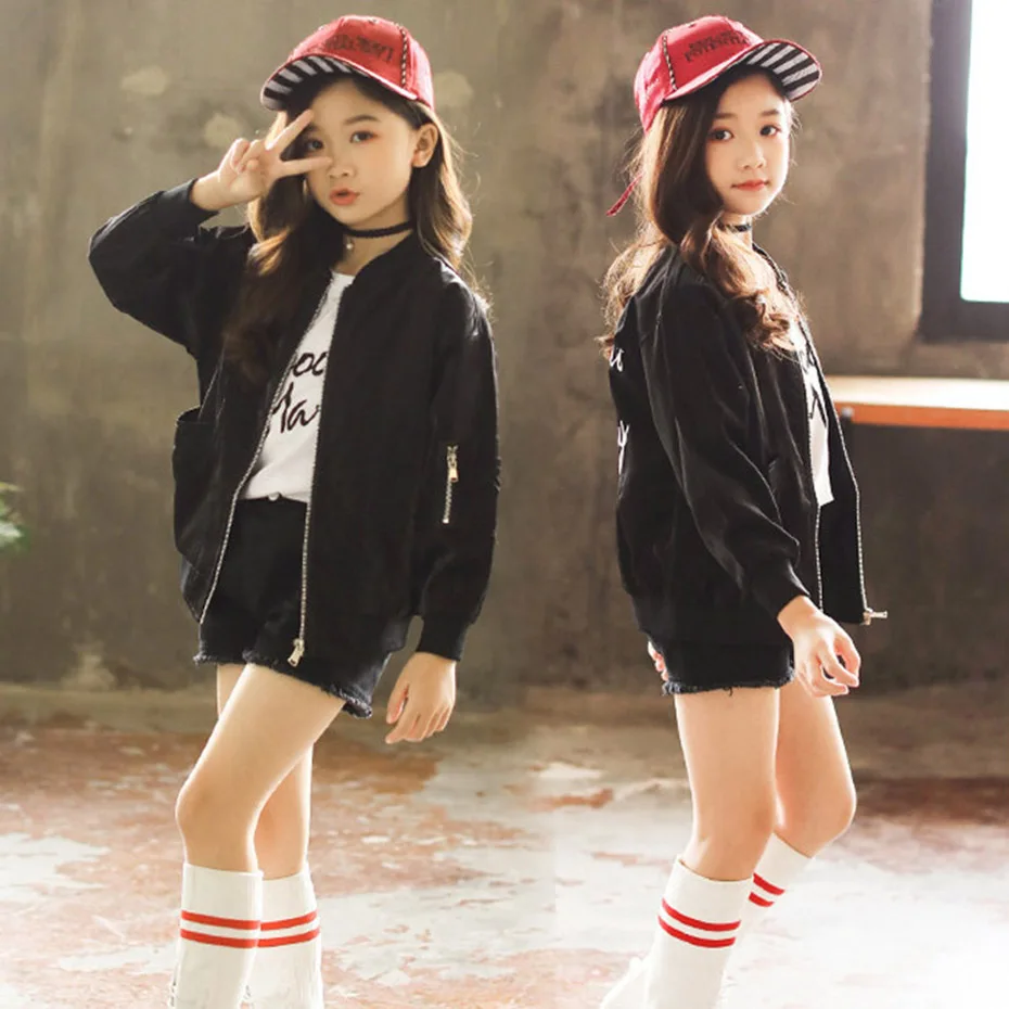 2019 Girls Jacket New Fashion Coat For Letters Kids Outerwear 4-14 Years Embroidery Clothes Teen Clothing | Детская одежда и обувь