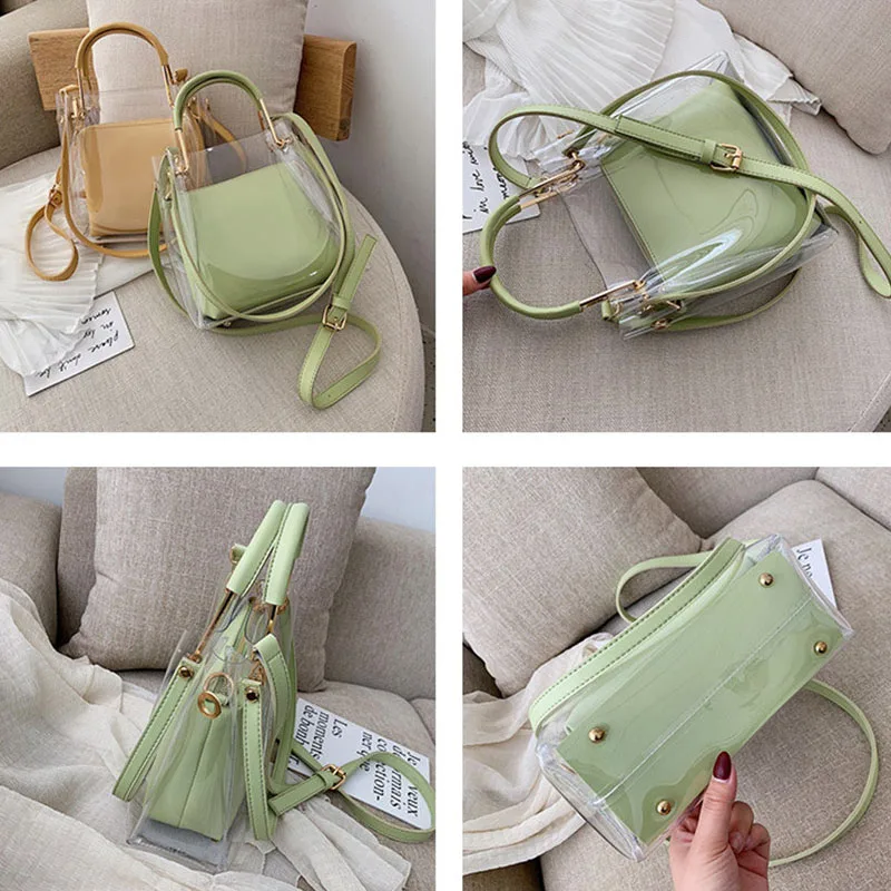 XMESSUN 2020 женские композитные прозрачные сумки летняя мода пляжные металлические