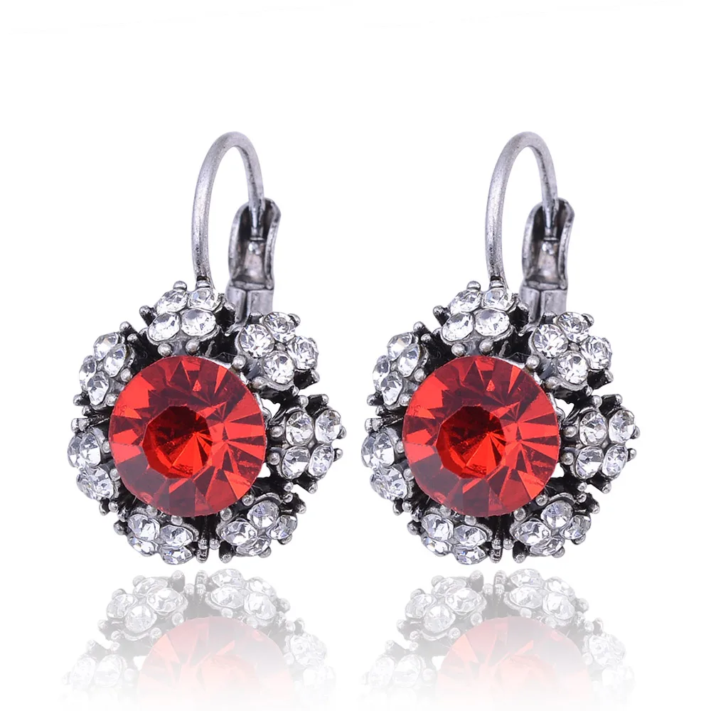 Женские винтажные серьги-подвески с кристаллами 16 цветов | Украшения и