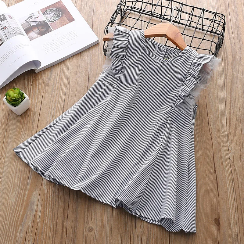 RUBU Summer Girls Sleeveless Dresses Vest Cotton Princess for Baby Children Tutu Dress School And Party 2-6Y | Детская одежда и