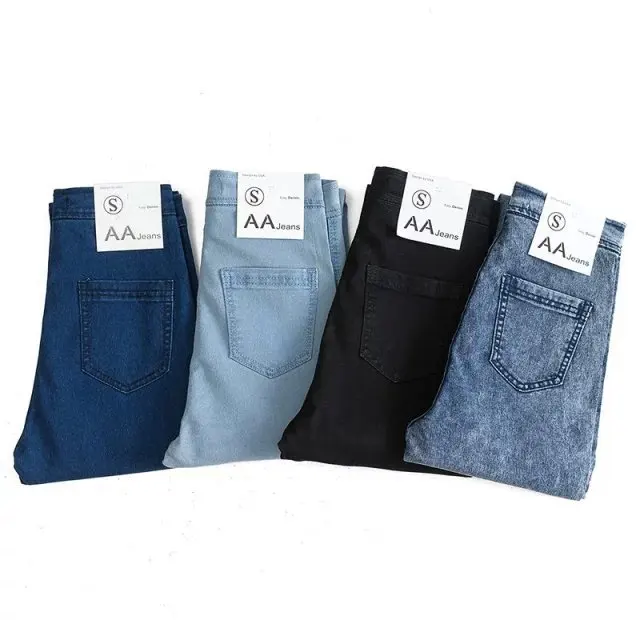 FIRSTTO Vintage High Waist Skinny Slim Jeans Stretch Legging Long Pencil Pants Fit Denim Trousers Street Women 4 Colors |