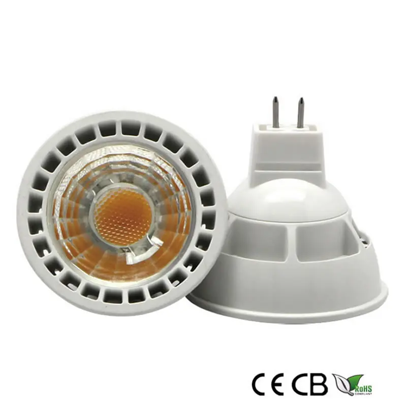 COB GU10 5 Вт 7 с регулируемой яркостью MR16 12 В Светодиодная лампа точечным освещением
