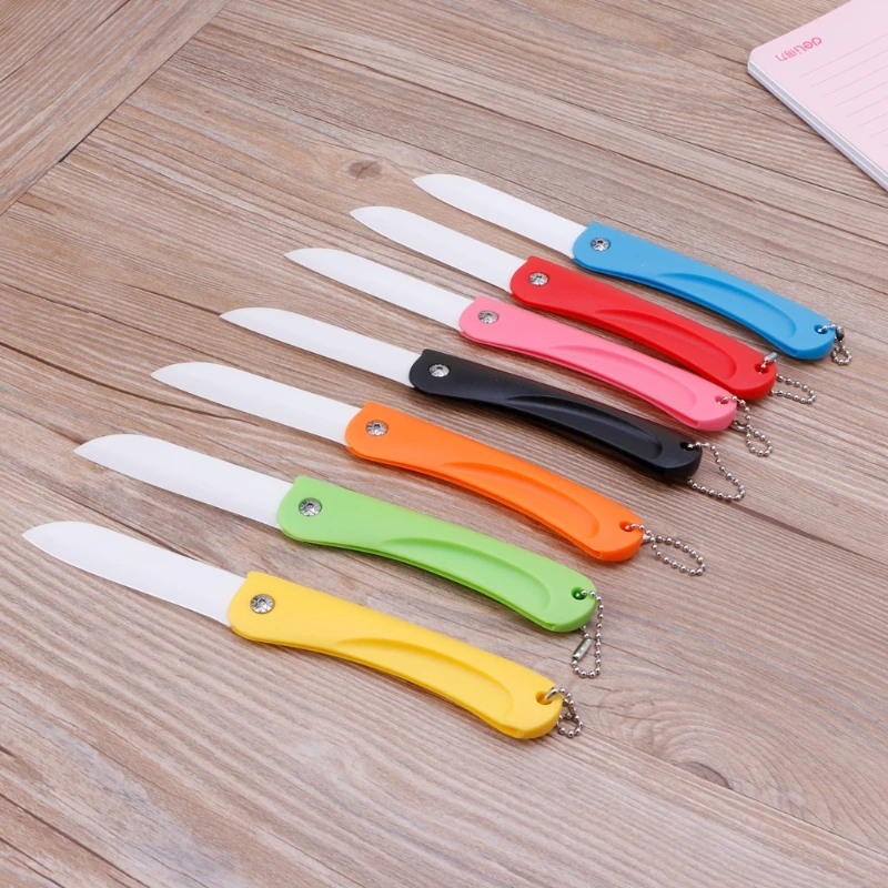 

Folding Ceramic Utility Knife Letter Opener Stationery Cutter For Fruit Tools