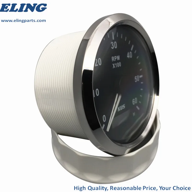 KUS 85 мм Тахометр RPM Датчик Оборотов с часовым измерителем 0-6000 об/мин 12В/24В красной