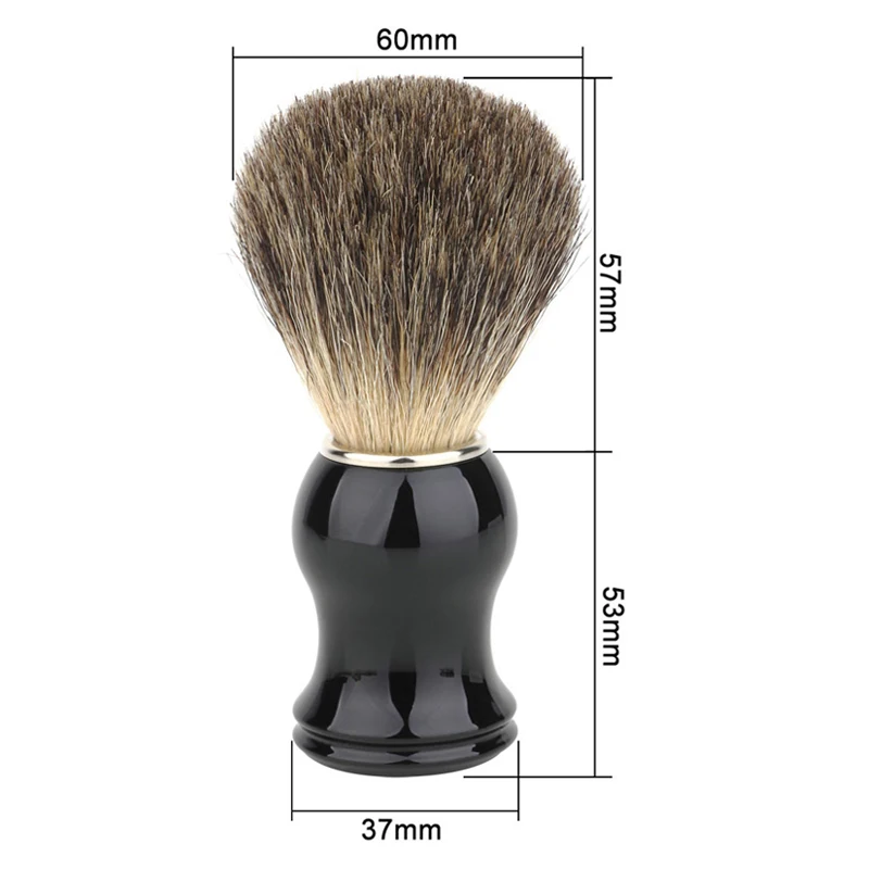 Badger Hair Men's Shaving Brush Barber Salon Men Facial Beard Cleaning Appliance Shave Tool Razor Brush Handle for men images - 6