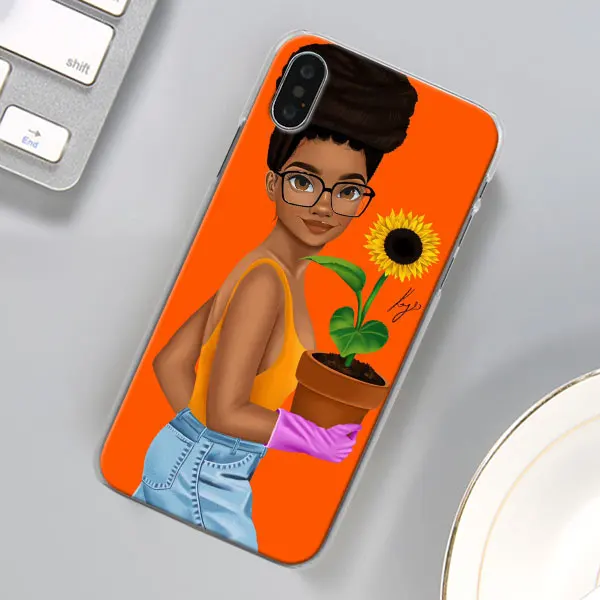 14 Красивый афро-Девичий чехол для телефона для Apple iPhone X XR 7 8 Plus 6 6s Plus XS MAX 11 Pro Max SE чехол для телефона Coque - Цвет: 14
