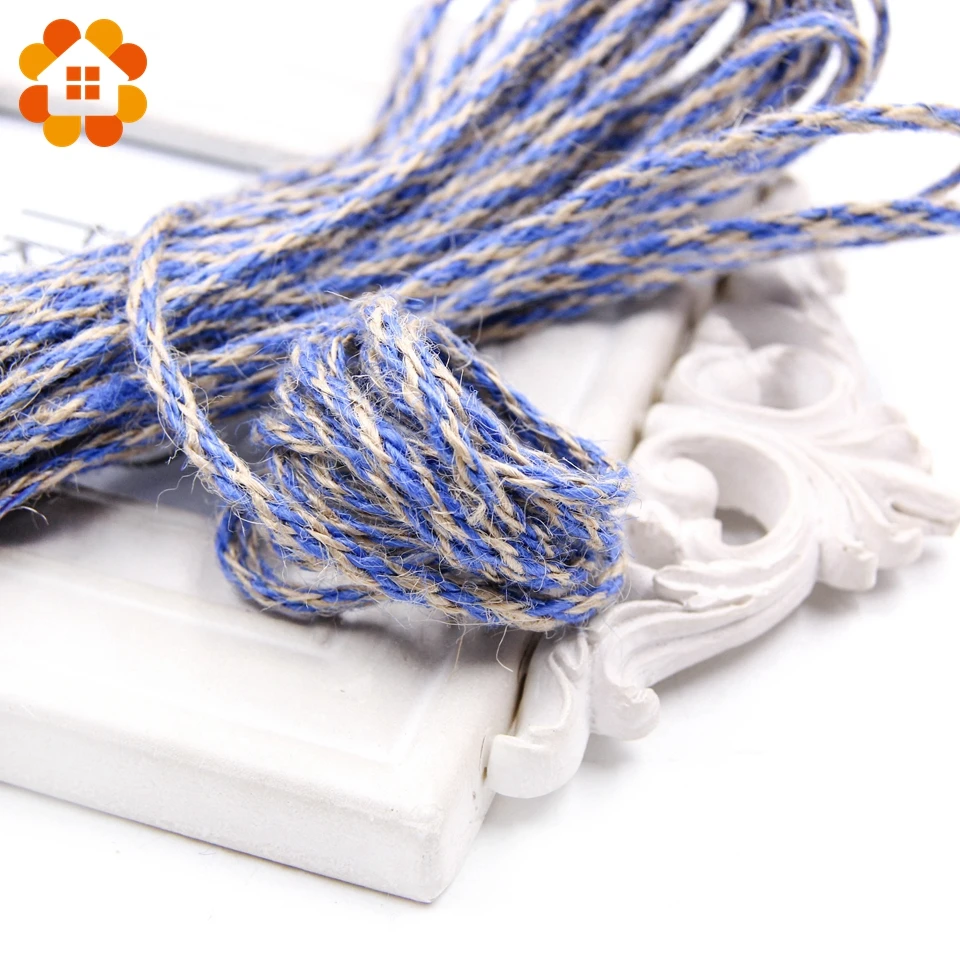 Красочная плетеная веревка 10 м 1 рулон креативная DIY джутовый шнур-шпагат