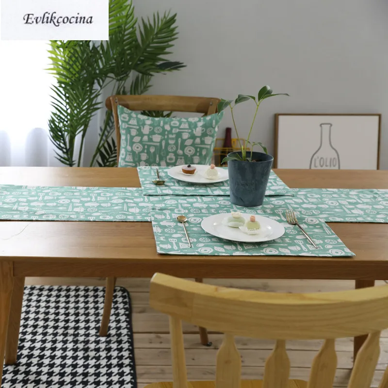 Free Shipping Green Tableware Placemat Dining Table Coaster Cloth Insulation Coffee Cup Pad Kitchen Mantel Individual For | Дом и сад