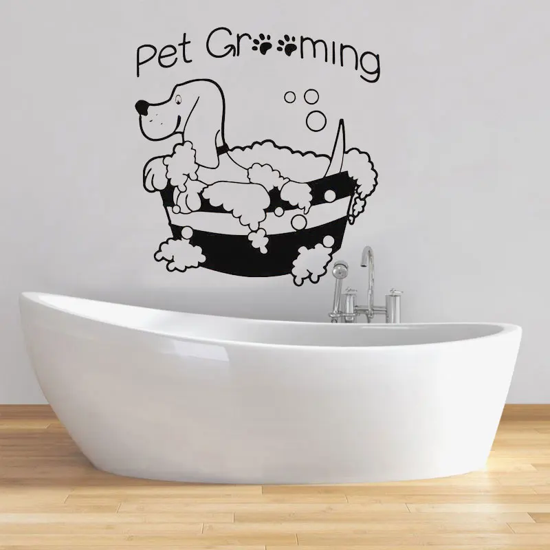 Собака Уход за лошадьми салон стены Стикеры виниловые Home Decor Pet Shop наклейки