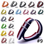 Ремешок для наручных часов, 16, 18, 20, 22 мм, нейлоновый, с пряжкой, 10 шт.