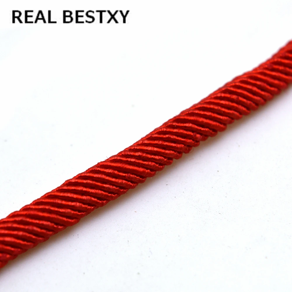 Настоящий BESTXY 1 м/лот 5 мм красный шнур веревка браслет ювелирное изделие