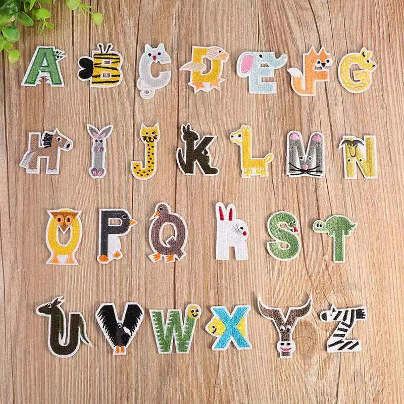 26 шт утюжок на заплатках для одежды смешанные буквы пришитые Патчи DIY Аппликация
