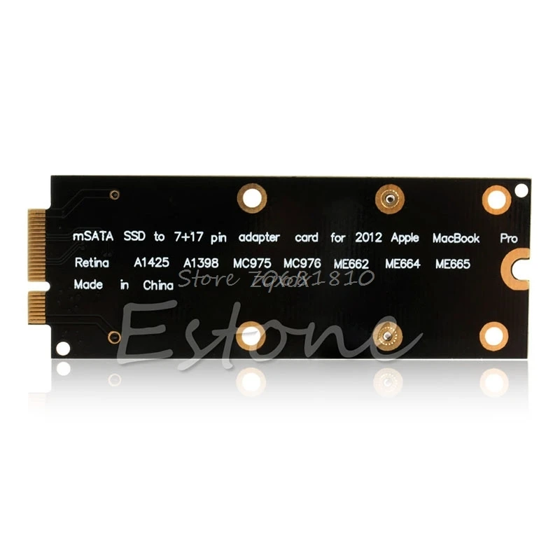 7 + 17 Pin mSATA SSD к SATA адаптерной карте для 2012 Pro A1425 A1398 MC976 оптовая продажа и Прямая