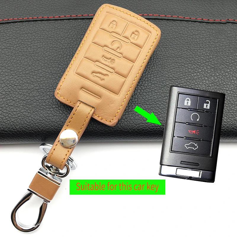 Кожаный чехол для Cadillac Escalade ATSL SRX XTS SLS CTS STS ATS BLS|key case for car|fob covercar key cover |