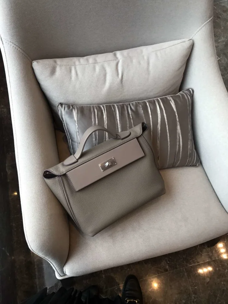 dark grey Togo кожаная женская сумка через плечо, роскошные сумки, женские сумки, дизайнерские женские ручные сумки, Bolsas De Mujer Bolsa Feminina - Цвет: dark grey