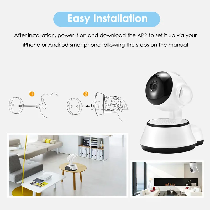 IP камера видеонаблюдения 720P Wi Fi ночное видение|Компактные видеокамеры| |