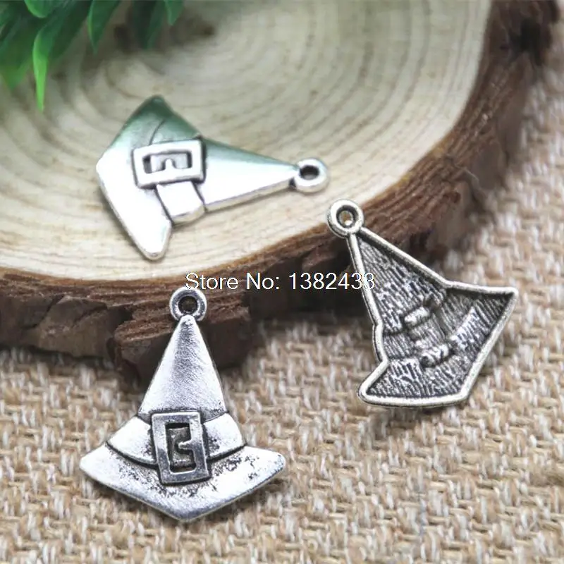 15pcs Wizard hat Charms silver tone charm pendant 25x23mm | Украшения и аксессуары