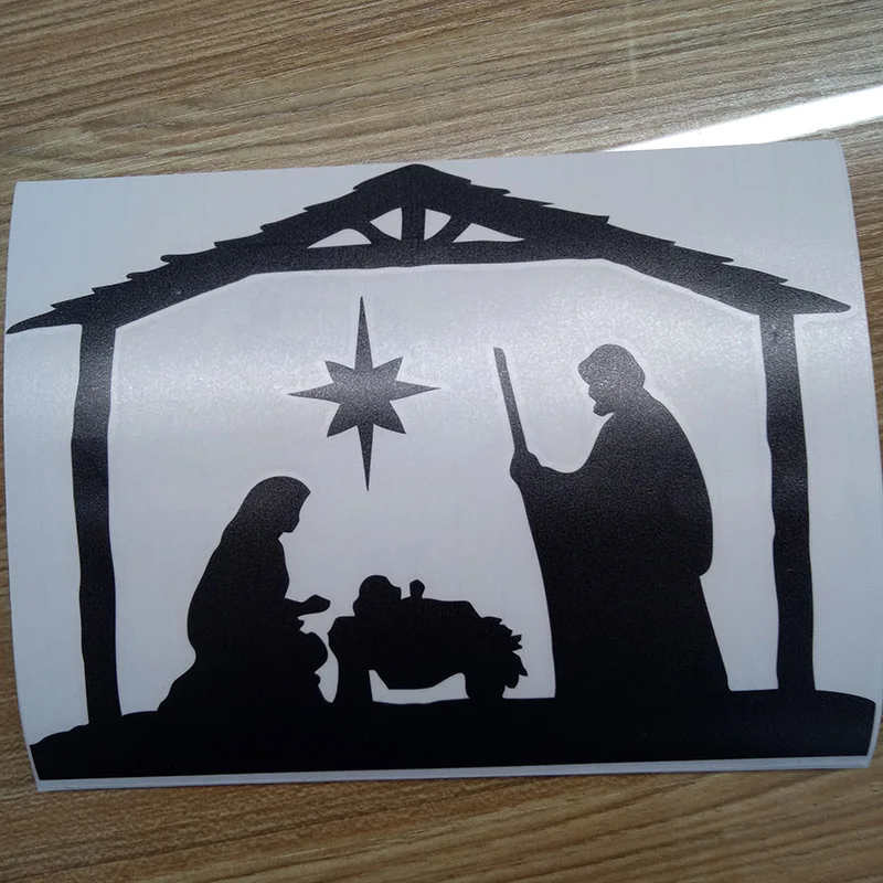 

Nativity Scene Christmas Wall Fashion Car Styling Funny Sticker Vinyl Decal Car Window Jdm