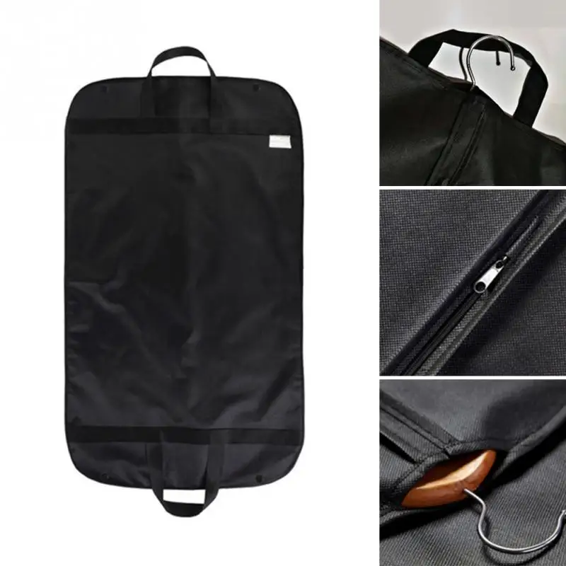 Folded Anti-dust Clothes Cover Garment Bag 60*100cm Suit Dress Storage Protector Black Travel Carrier Drop Shipping