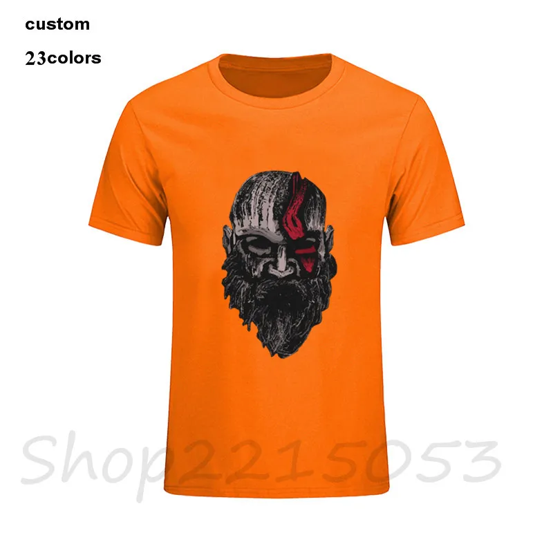 Футболки Бог войны воин богов Король Рагнар лотброк Викинги органический топ с