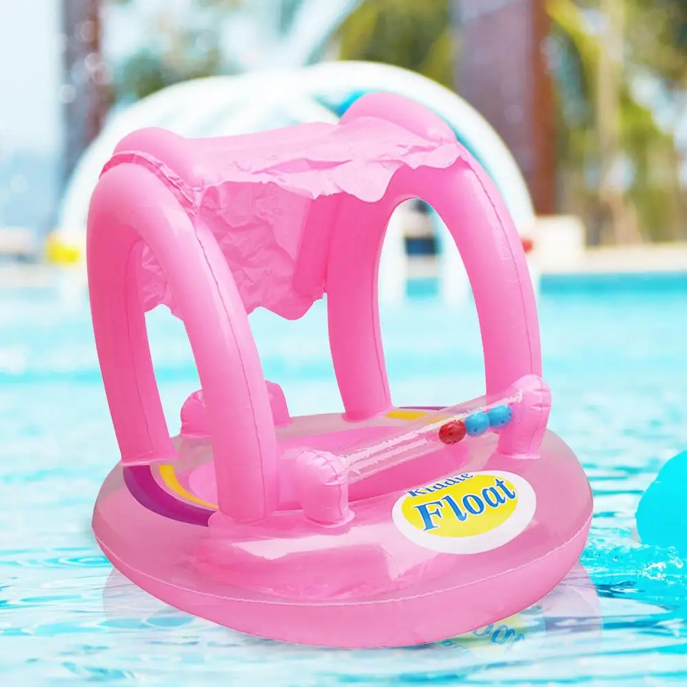 

Inflatable Seat Cushion Sunshade Baby Children's Outdoor Pool Play Seat Sunscreen Floating Seat On Water Inflatable Toys classic