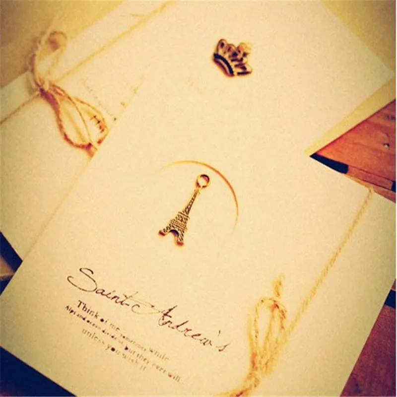 10 шт./лот веселые рождественские открытки Ретро металлические складные серии