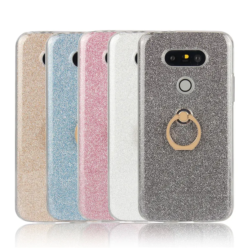 Coque for LG G5 Case SE Glitter Metal Ring Soft TPU Silicon Protective Back Cover Capa H850 H840 Phone Funda | Мобильные телефоны и