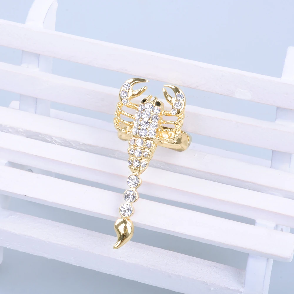 Новое поступление 2017 кольцо в виде животного золотого цвета кулон скорпиона с