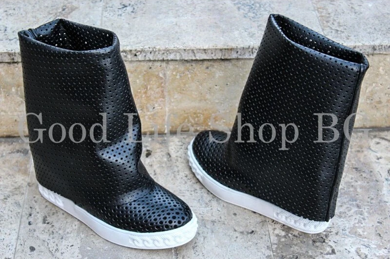 Бренд натуральной кожи holeboots каскад клинья свободного покроя дышащий колено