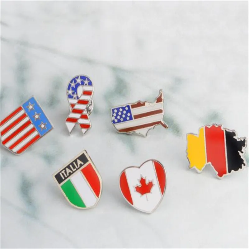 1 шт. новый металлический значок с флагом эмаль декоративный рюкзак джинсовая