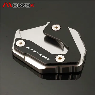 MT09 logo titanium Подходит для Yamaha MT09 MT 09- мотоциклетная боковая стойка расширение площадка для увеличения для Yamaha MT09 Tracer - Цвет: MT09 logo titanium