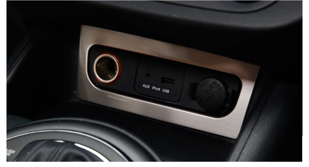 Для KIA SPORTAGE R 2011 2012 2013 нержавеющая сталь прикуриватель USB порт внутренняя отделка крышка ободок отделка Литье