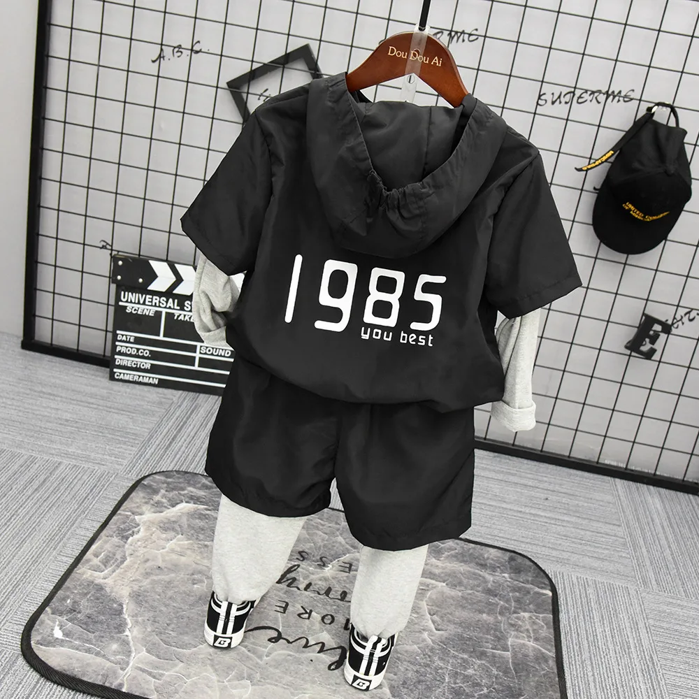 Korean Fashion Children Clothing Boys Tracksuits Toddler Casual Sport Sets Baby Boy Sweatpants Jog Pants Letter Printed Clothes |