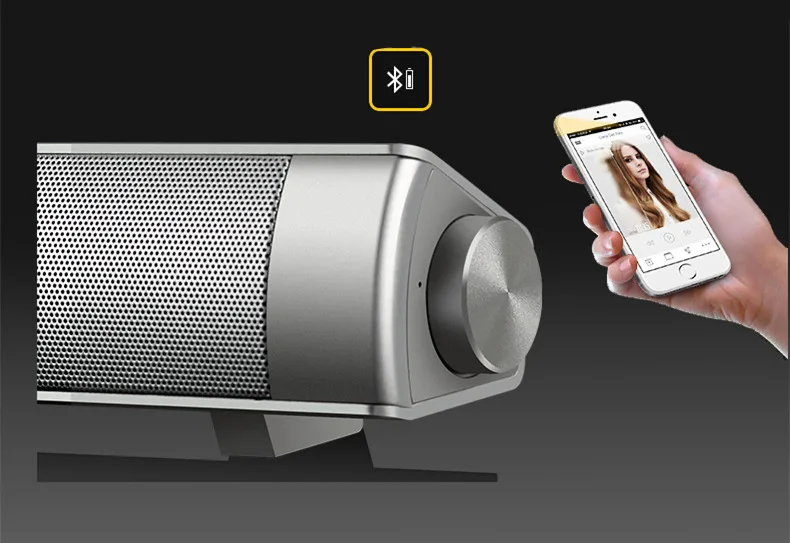 Перезаряжаемый сабвуфер звуковая панель Стереодинамик fm-радио 3D стерео Bluetooth автомобильный тв смартфон компьютер Саундбар Колонка Bocina