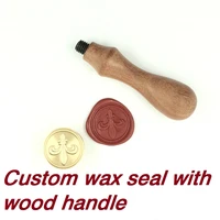 customize wax stamp with your logowith wood handlediy ancient seal retro stamppersonalized stamp wax seal custom design