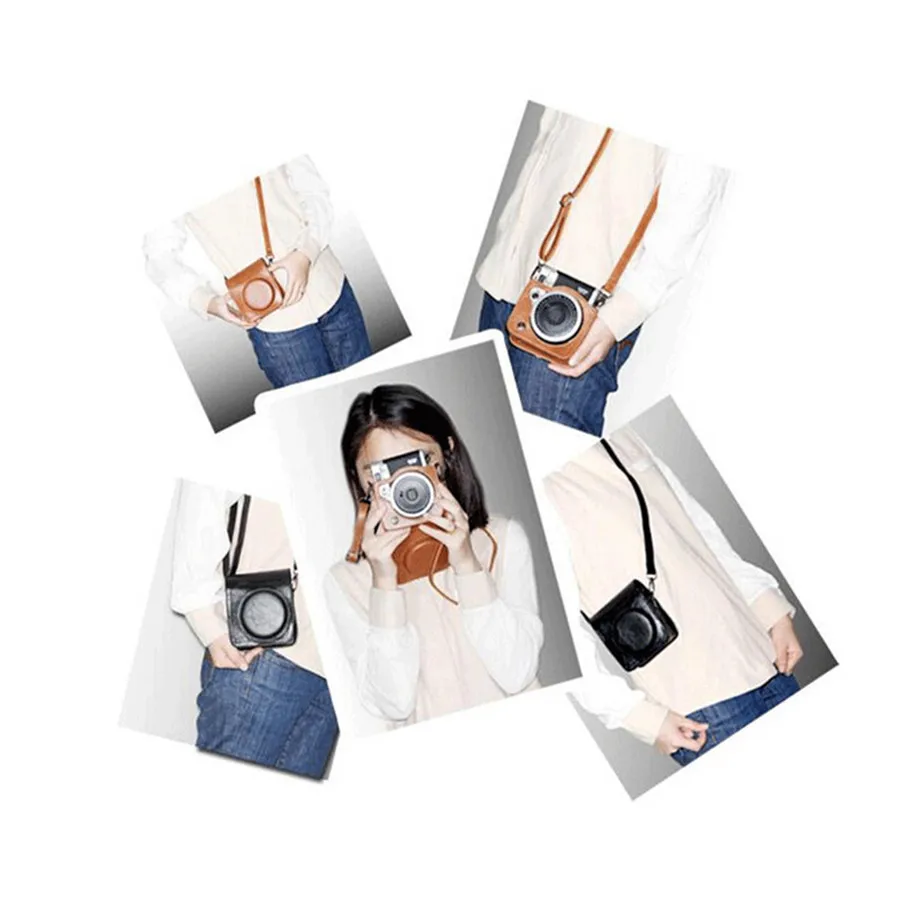 Чехол-сумка для камеры Fujifilm Instax Mini 90 NEO из искусственной кожи с плечевым ремнем Instax Mini 90 Чехол-сумка защитный чехол