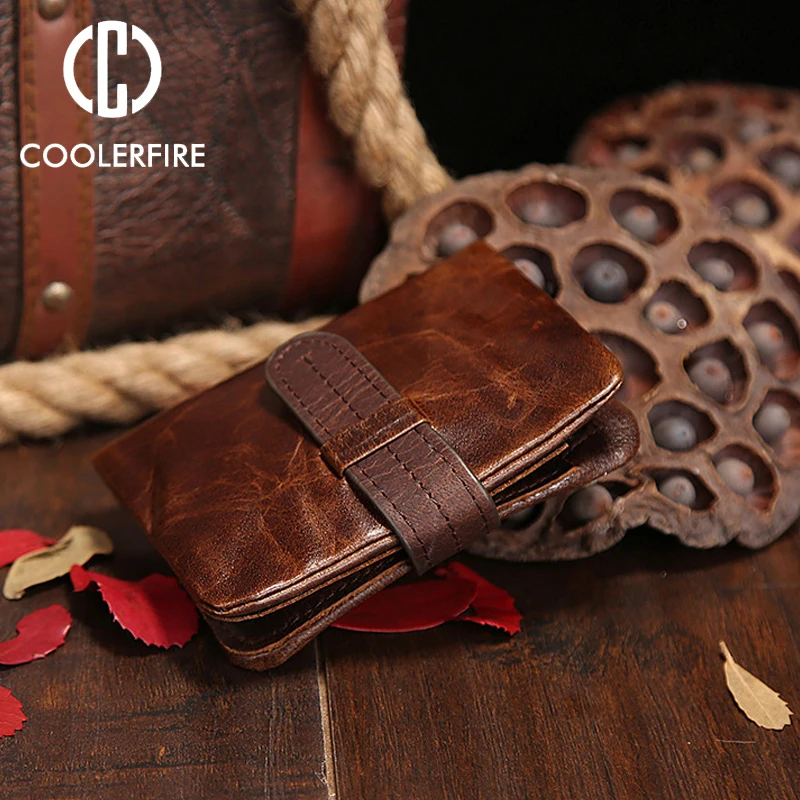 New Men Long Short Wallets Brown Bifold Wallet Mens Brand Leather Card Holder Money Cash Wallet Purses Pockets PJ092