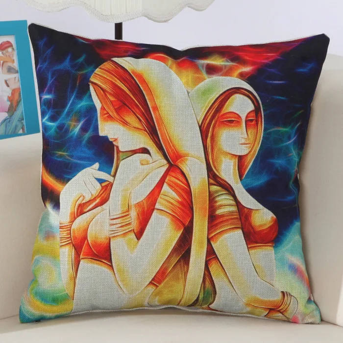 Новая абстрактная идея богиня хлопок лен наволочка для подушки чехол талии дома