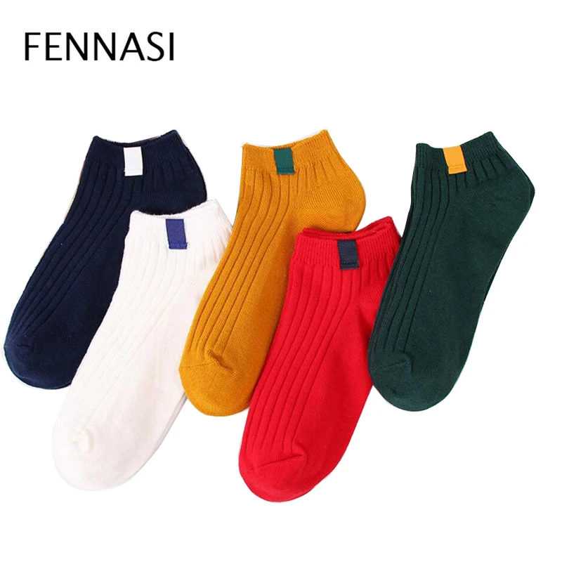 FENNASI/5 пар носков комплект для мальчиков и девочек хлопковые полосатые яркие