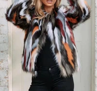 winter women short faux fur coat 2022 fashion jacket hairy casual overcoat loose long sleeve warm outerwear