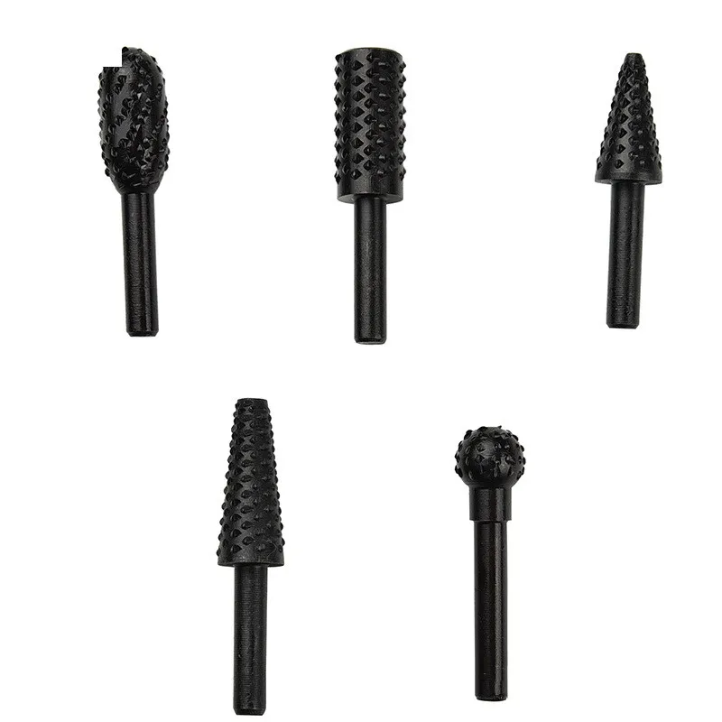 5pc/ 10pc set power tools woodworking rasp chisel shaped rotating embossed engraving pattern cutter milling | Инструменты