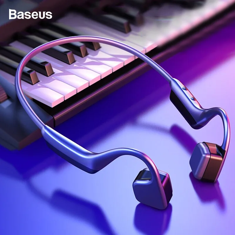 Baseus BC10 Bluetooth наушники с костной проводимостью 5,0 Беспроводные наушники с микрофоном гарнитура для спорта на открытом воздухе для iPhone Xiaomi