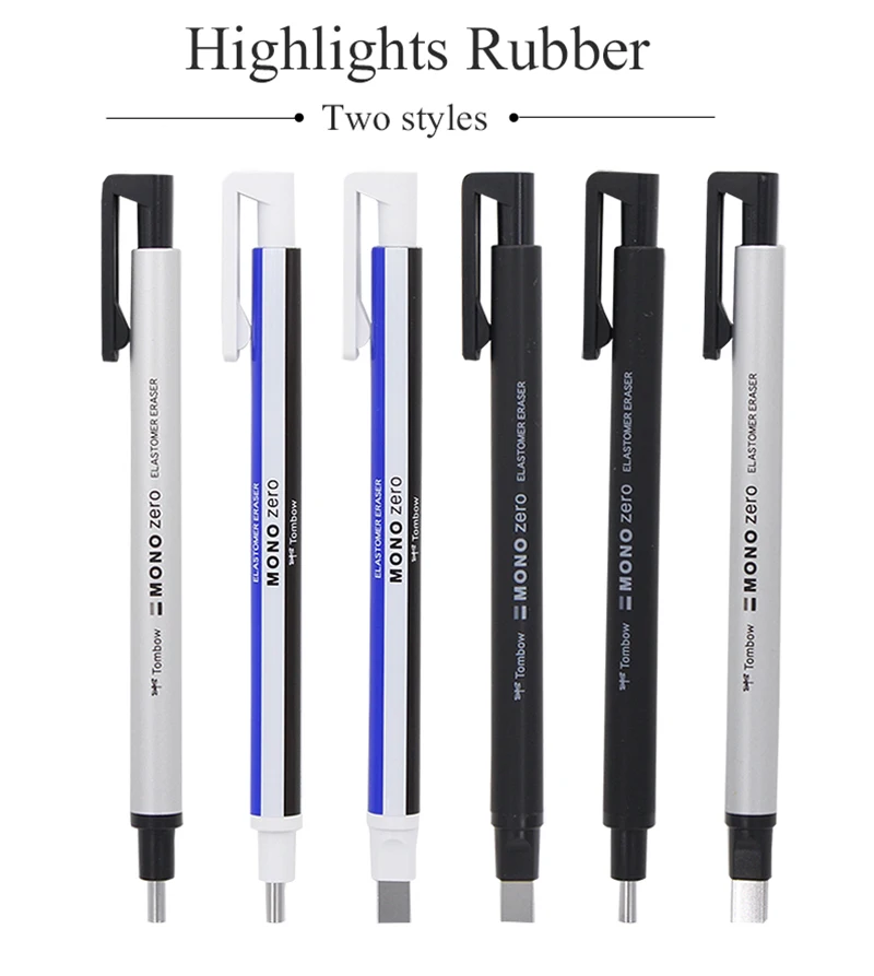 TOMBOW EH-KUR/EH-KUS стиль карандаша круглые/квадратные кончики детали изюминка ластик карандаш резиновый идеальный Revise Elastone ластик
