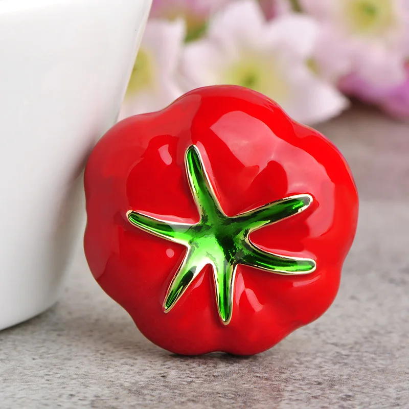 Реалистичная эмалированная брошь Funmor в виде томатного ранца стиле Харадзюку для