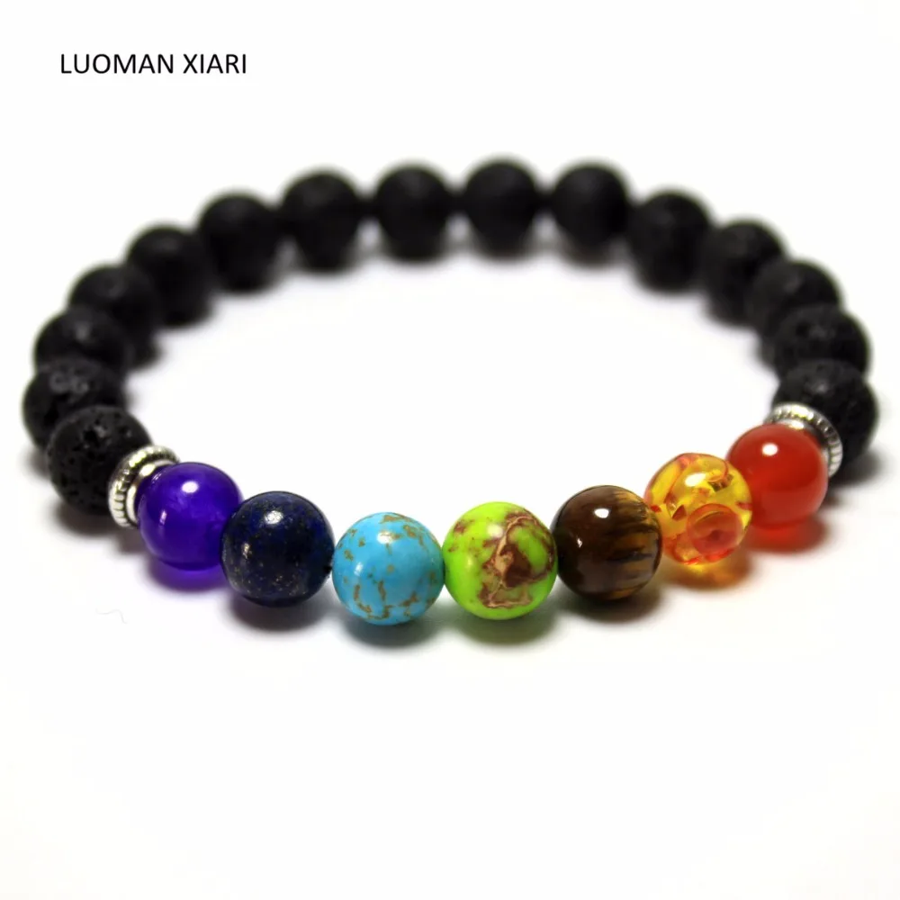 10 шт. браслеты из Натуральной Черной Лавы 7 цветов|bracelets for|bead braceletbracelet for men |