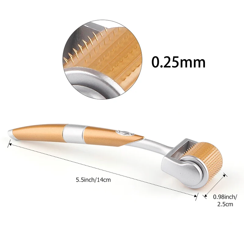 0.25mm AGDOAD Dermasonic Профессиональный zgts, титан Дерма ролик 192 иглы для ухода за кожей лица и лечения выпадения волос косметический инструмент - Цвет: 0.25mm