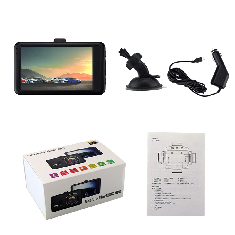 Dash Cam 3 0 &quot1080 P Автомобильная приборная панель DVR Камера автомобиль с Full HD камерой