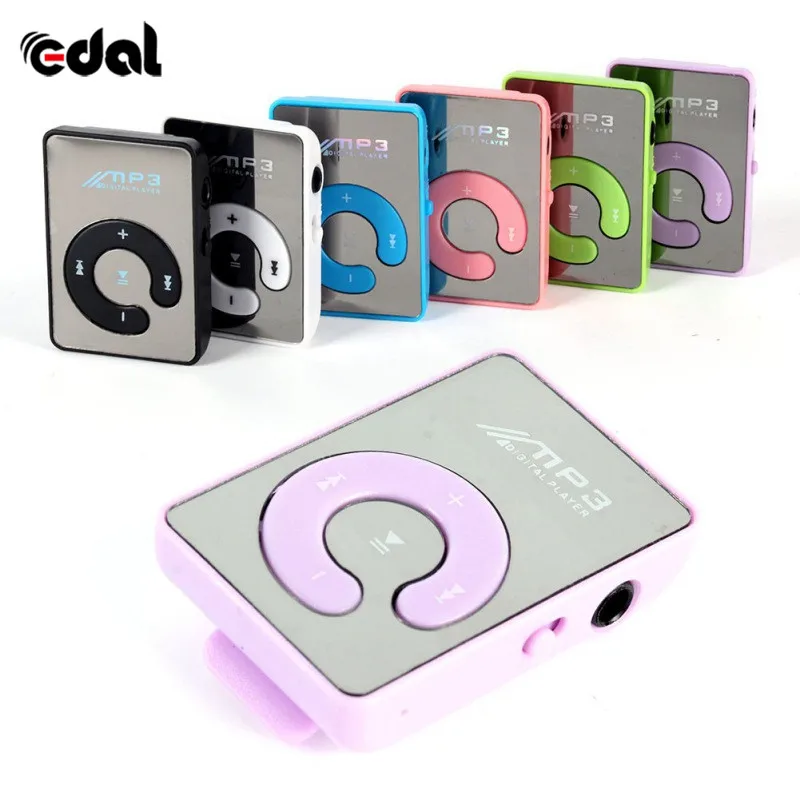 EDAL новейший мини зеркальный зажим USB цифровой Mp3 дешевый музыкальный плеер