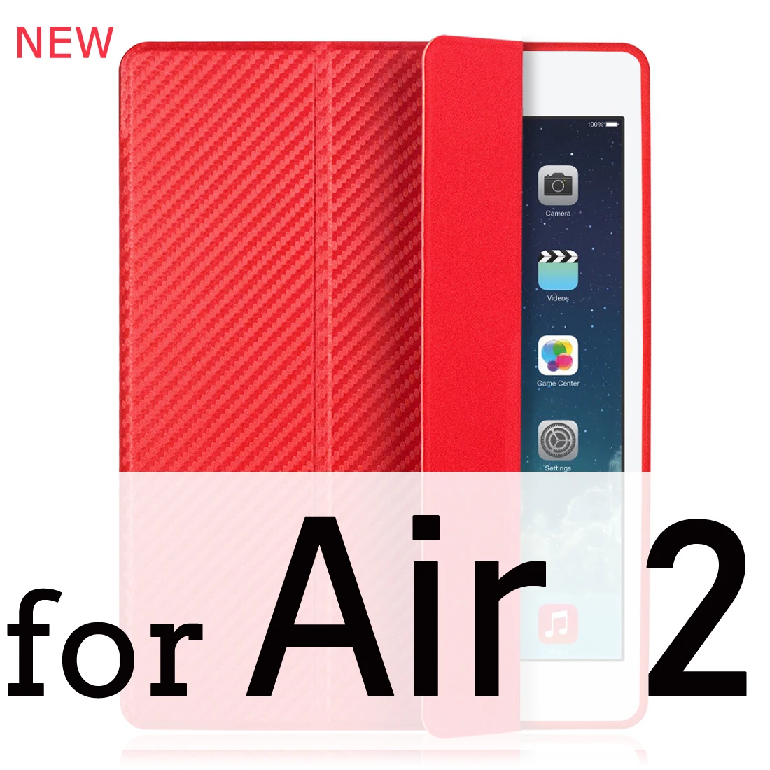 Cool Red 2 Для iPad Air Чехол Air 2 Air 1 Funda силиконовый мягкий задний Тонкий чехол из искусственной кожи для Apple iPad Air 1 2 5 6 Чехол TriFold Stand Smart Cover - Цвет: Cool Red 2