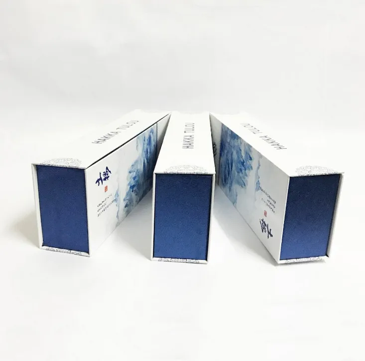 Роскошная золотая белая упаковочная коробка с логотипом шелковой лентой оптом